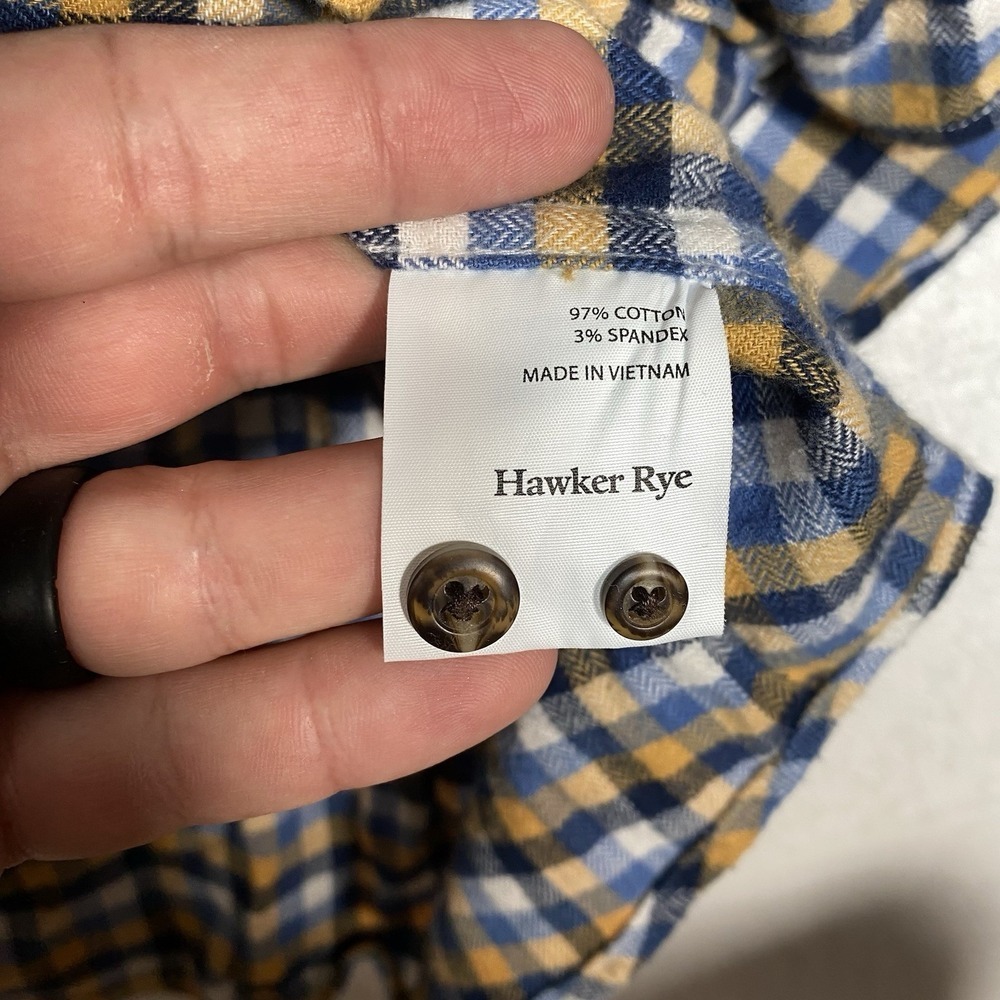 Hawker Rye Regular Fit Button Down Long Sleeve Multicolored XXL Short Career - Picture 5 of 11